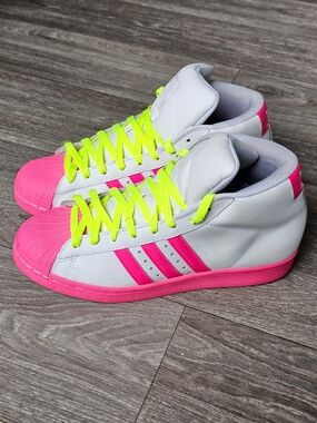 B8 Adidas Original Pro Model Shoes Pink White FY2755 Men’s Rare Size 8.5